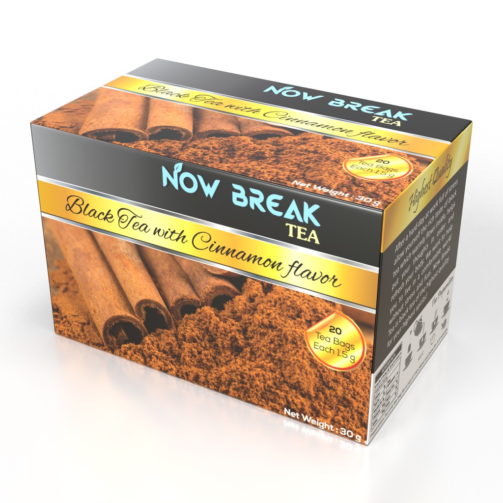 01 hộp trà PHÚC BỒN TỬ ĐEN Ahmad Tea và thêm 10 túi trà Now Break Tea (5 túi trà ĐÀO và 5 túi TRÀ QUẾ)