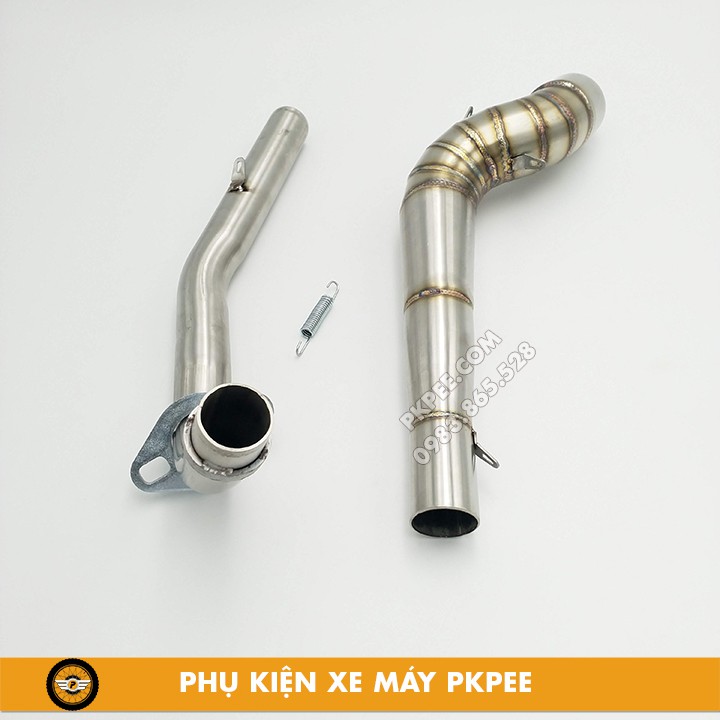 Cổ Pô 2 Khúc Inox 304 Dream, Wave, 50cc