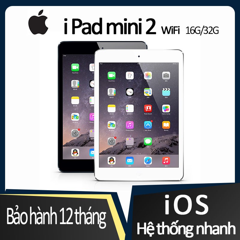 Máy tính bảng apple ipad mini 2 chính hãng  32/16gb Phiên bản wifi,Học sinh video học tập ,hỗ trợ bảo hành 12 tháng