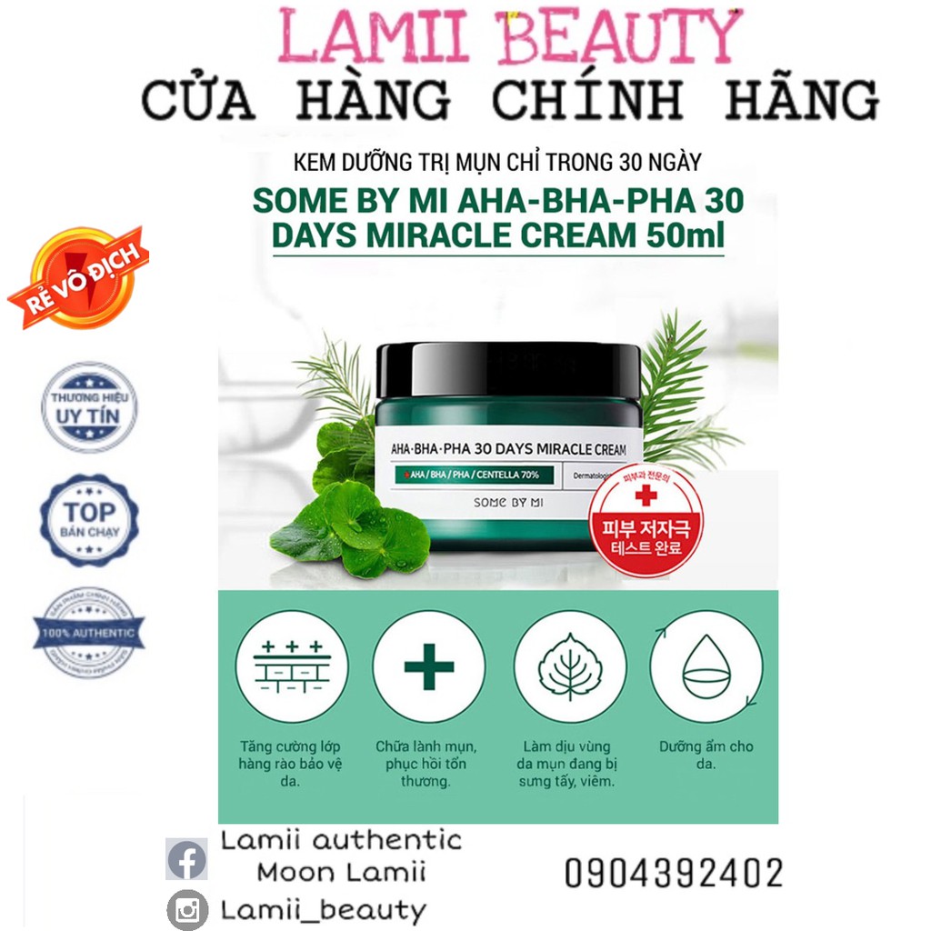 Kem dưỡng SOME BY MI AHA – BHA – PHA 30 Days Miracle Cream