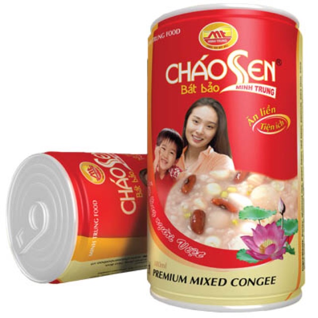 Thùng 24 Lon Cháo Sen Bát Bảo Minh Trung 365gr