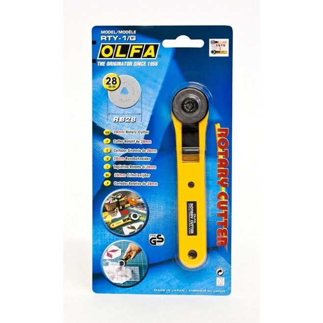 Dao tròn xoay cắt vải của Nhật - Rotary Cutter OLFA (RTY-1/G) 28mm