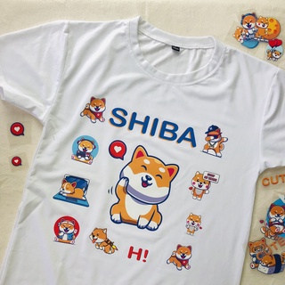 Bộ Hình ủi nhiệt áo thun Mẫu Chó SHIBA cực Xinh - Miếng dán ủi quần áo Dễ thương