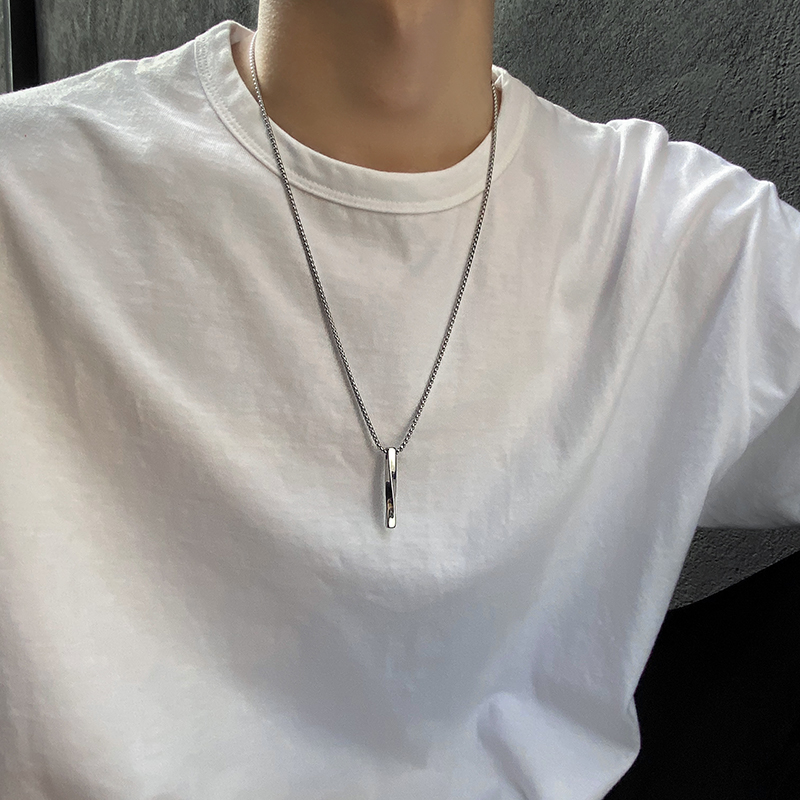 Dây Chuyền Thép Titan Mặt Hình Xoắn Ốc Phong Cách Hàn Quốc