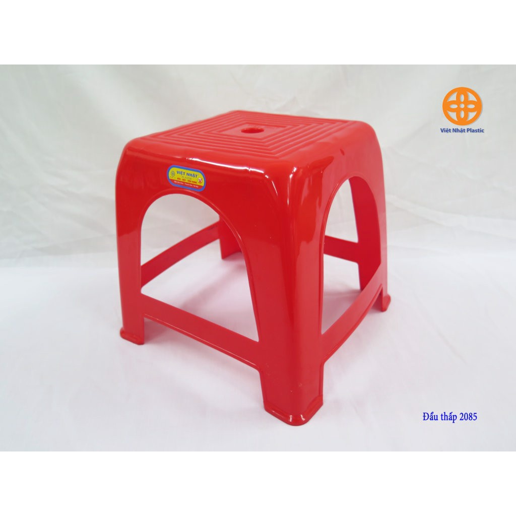 Ghế nhựa đẩu thấp lỗ 2085 Việt Nhật 27.5x27.5x24.5 cm