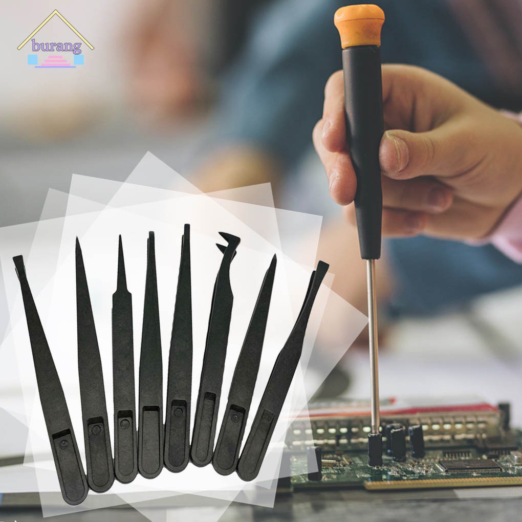 Set 8 Nhíp Nhựa Chống Tĩnh Điện