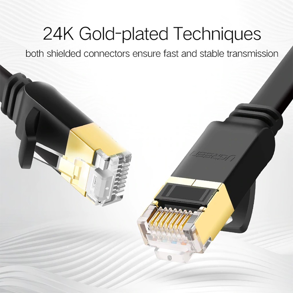 Cáp Mạng Đúc Sẵn Cat7 10Gbps Dây Dẹp Cao Cấp UGREEN NW106 - BH 18T Chính Hãng