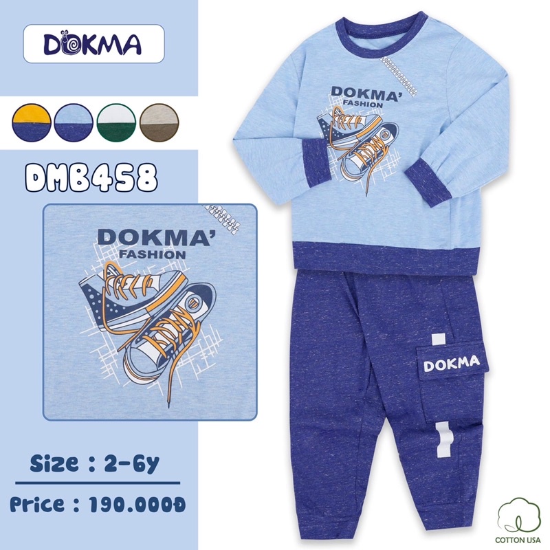 Bộ cổ tròn dài tay Dokma DMB458 2-6Y