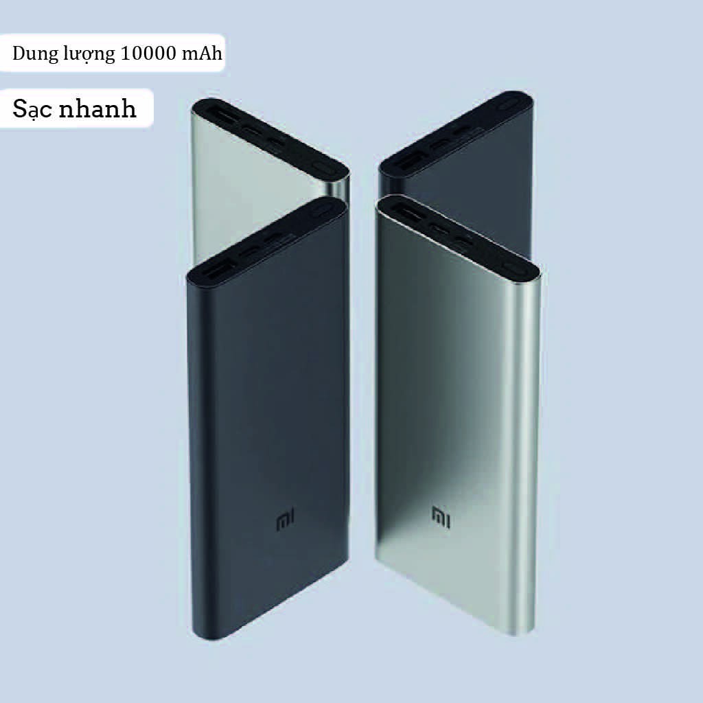 Sạc Dự Phòng ⚡ FREESHIP⚡ Pin Sạc Dự Phòng Xiaomi Gen 3 -10000 Mah - Bảo Hành 12 Tháng ⚡ Tuấn Phụ Kiện