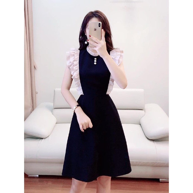 [ xả kho ] MiD Đầm dáng xòe V1250 bánh bèo thiết kế Mie Design kèm ảnh thật