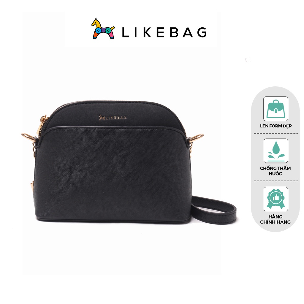 Túi nữ đeo chéo vai LIKEBAG dáng túi basic phối dây xích trẻ trung XK0519 - LIBAGI