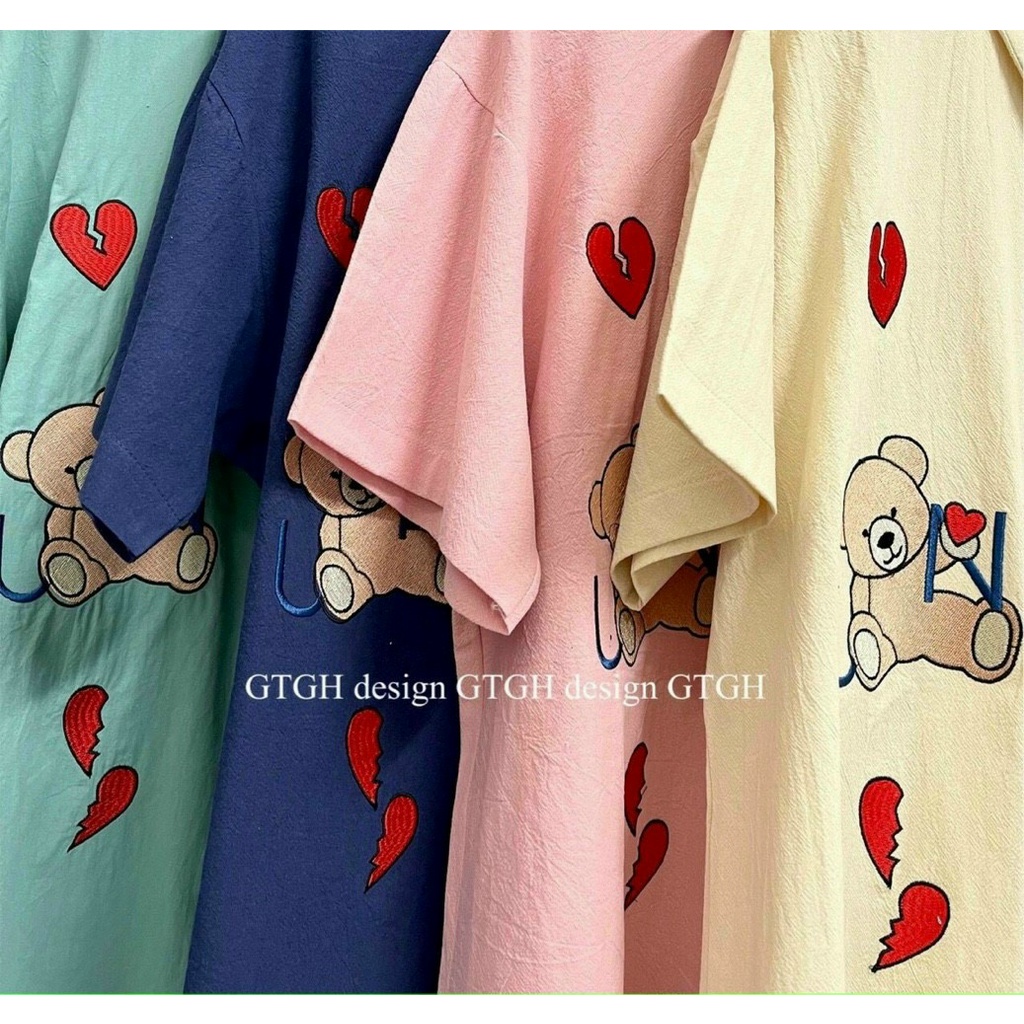 áo sơ mi in gấu DT00011 | BigBuy360 - bigbuy360.vn