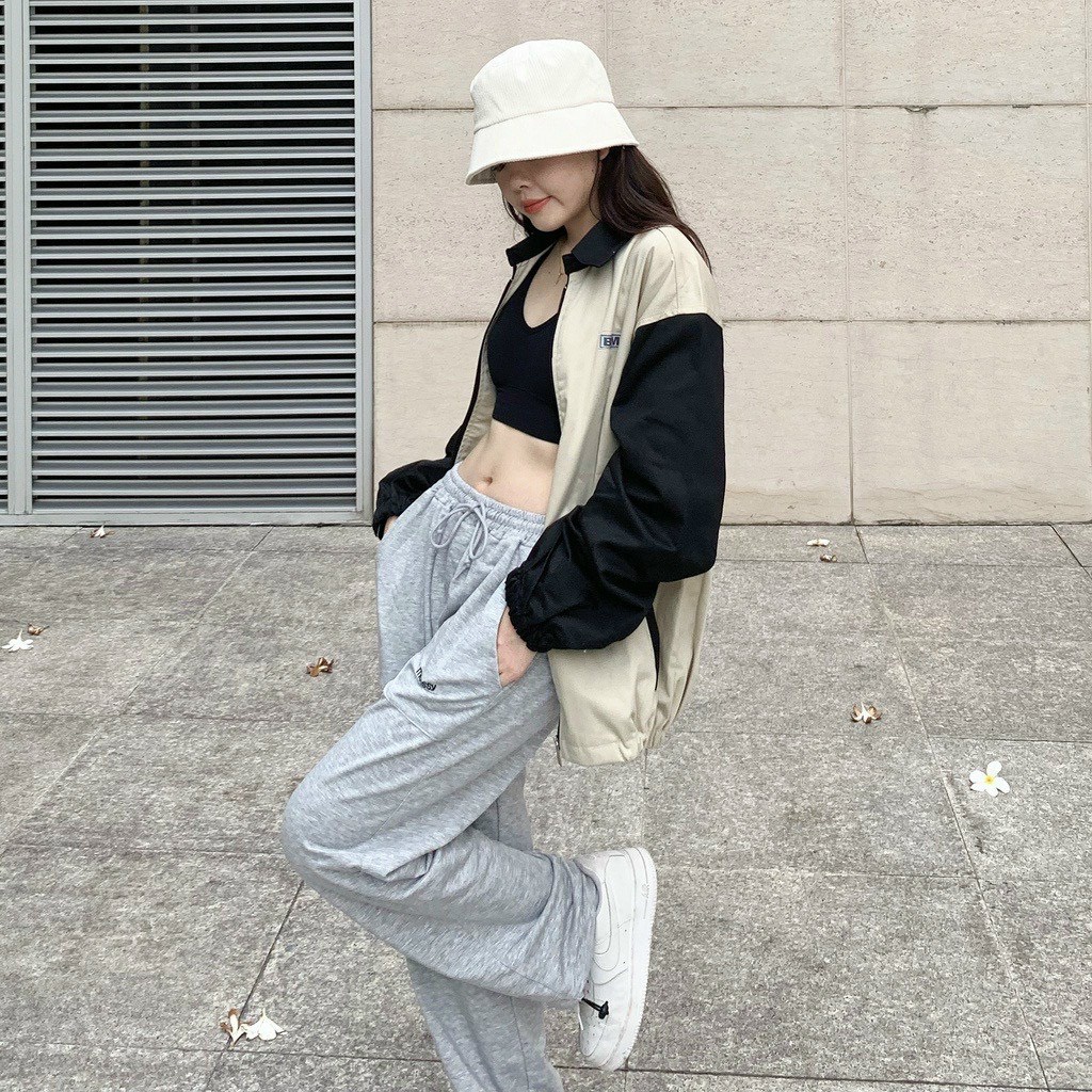Áo Khoác Bomber BMO LAB Jacket Form Rộng Vải Khaki Dày Dặn Ulzzang Unisex ShopDUVI