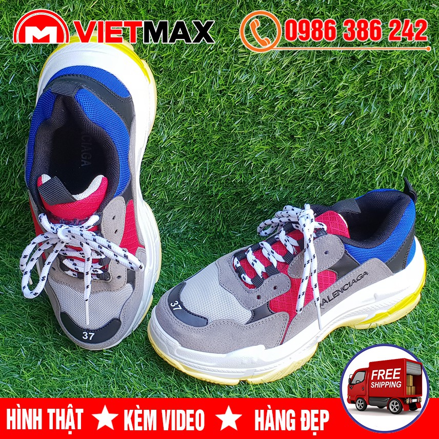 [Mã FAXANH245 giảm 10K đơn 50K] 💎 [GIÁ SỐC] Giày Thể Thao Balen Triple S Đỏ Xanh Nam Nữ | BigBuy360 - bigbuy360.vn