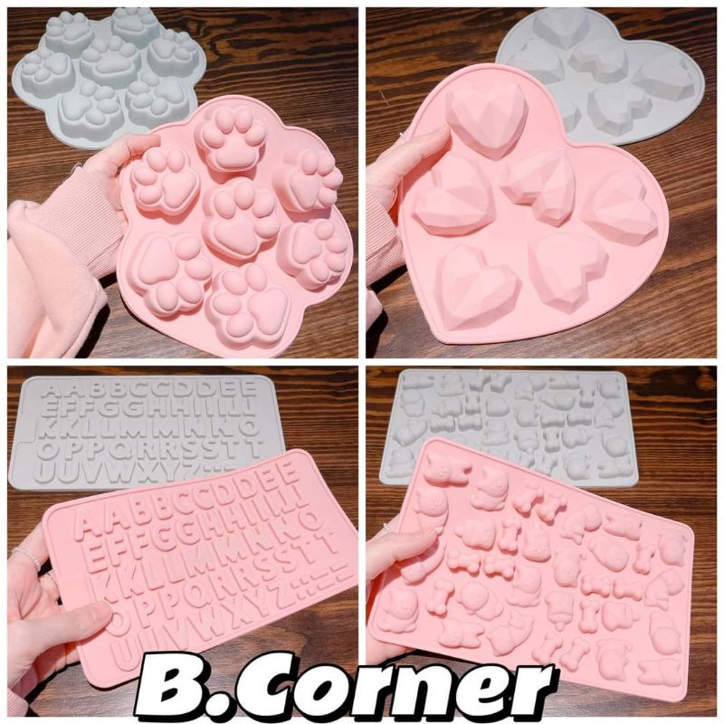 Khuôn Silicone Làm Đá/ Socola/ Kẹo Dẻo/ Rau Câu, Loại Tốt Dày Dặn Sắc Nét