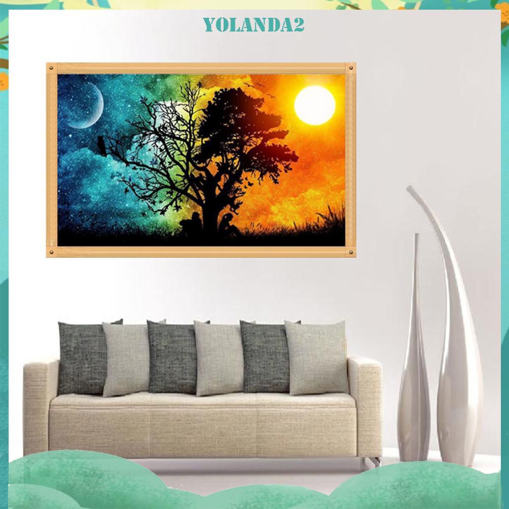 Toàn Bộ Tranh Thêu Chữ Thập Đính Đá Kim Cương Hình Cây