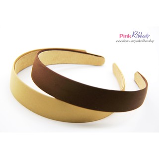 Bờm bọc vải lụa nhiều màu 2.5cm, phụ kiện tóc, phụ kiện thời trang