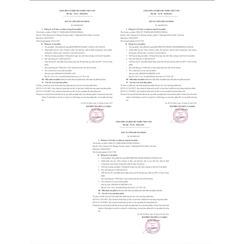 Applied Nutrition High Protein Shake 500ml Sữa Protein NHẬP KHẨU CHÍNH HÃNG UK