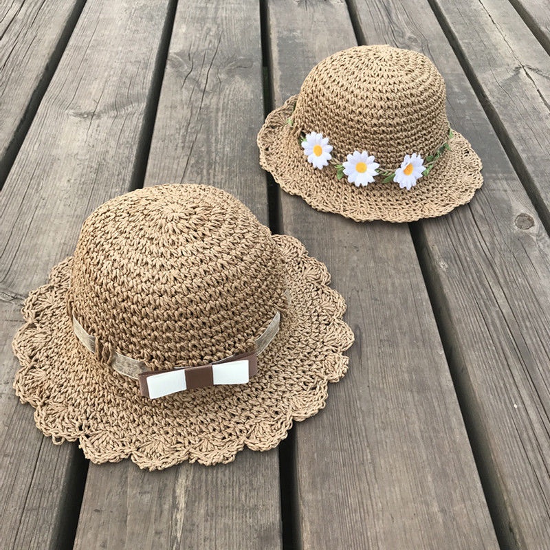 Mũ Cói Chống Nắng Mùa Hè Thoáng Khí Phong Cách Mới 2022 Cho Bé Gái 1-2 - 3 Tuổi