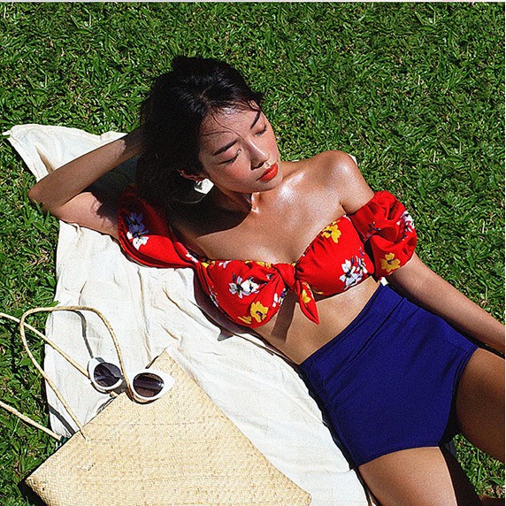 Bikini đồ bơi 2 mảnh quần bơi cạp cao T4-101 [ORDER] | WebRaoVat - webraovat.net.vn