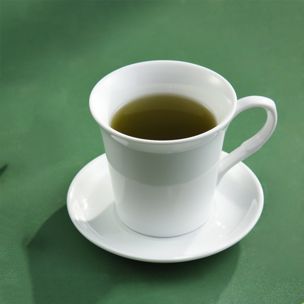 Ca Sứ loe Long Phương bằng men trắng có tay cầm - Dùng uống nước dung tích 200ml