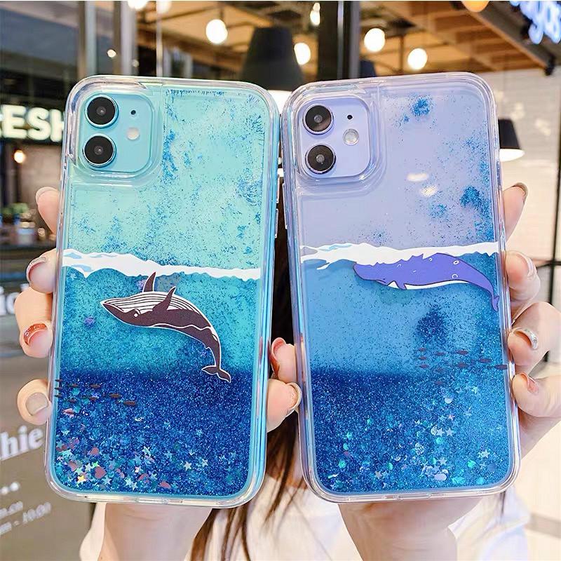 Ốp Lưng Kim Tuyến Nước Hình Cá Voi / Cá Voi Cho Xiaomi Note 10 Redmi Note 9 8 7 Note 6 5 4a 5 Plus 5a