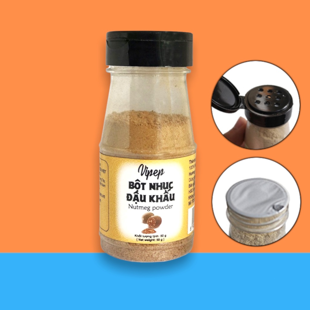 Bột Nhục Đậu Khấu Viipep 50gr hoàn toàn tự nhiên