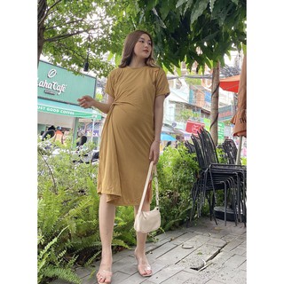 Đầm thun Bầu form suông gọn dáng