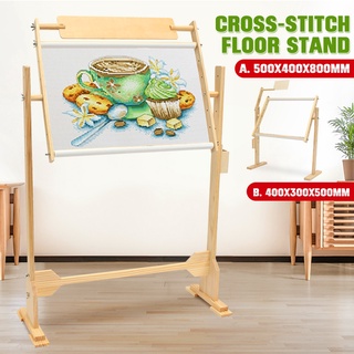 Khung Gỗ Để Sàn Thêu Tranh Chữ Thập Tiện Dụng 2 Kích Thước Tùy Chọn