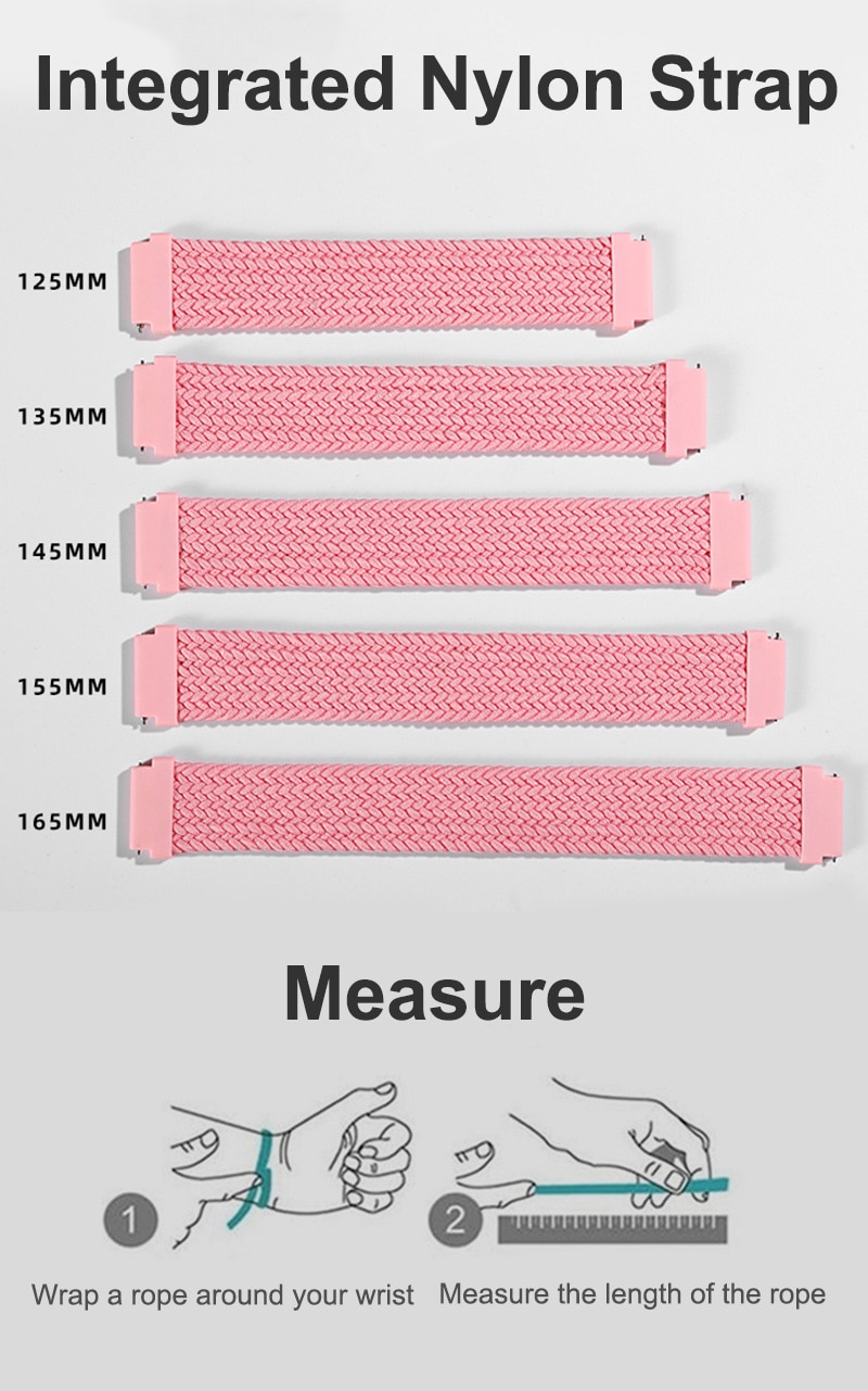 Dây Đồng Hồ Đeo Tay Bằng Sợi Nylon Co Giãn Kích Thước 2 40 42 44 46 mm 20mm 22mm Dành Cho Samsung Watch Active