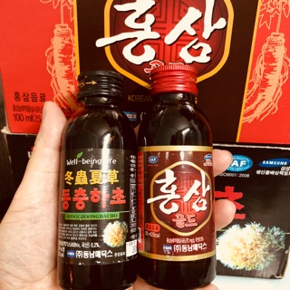 Combo Nước Sâm + Đông trùng hạ thảo Hàn Quốc giá 120k/2h/20 chai