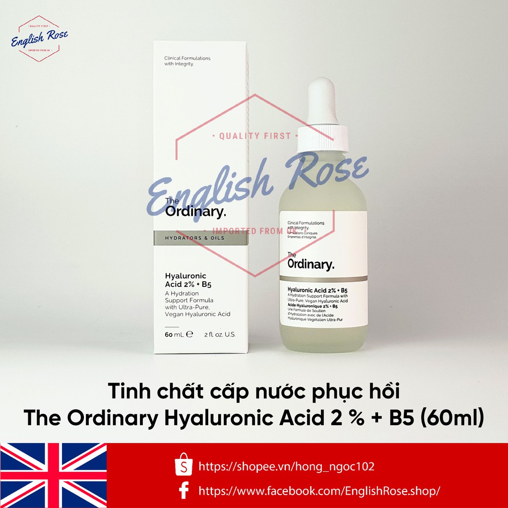 BILL UK  Tinh chất cấp nước phục hồi The Ordinary Hyaluronic Acid 2 % + B5