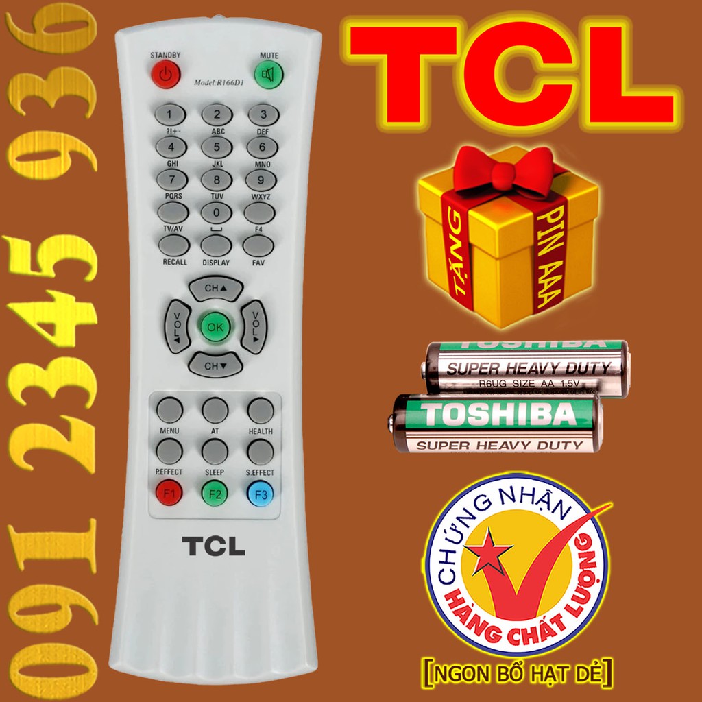 Điều khiển TCL mã số R166D1 cho Tivi Smart. (Mẫu số 7)