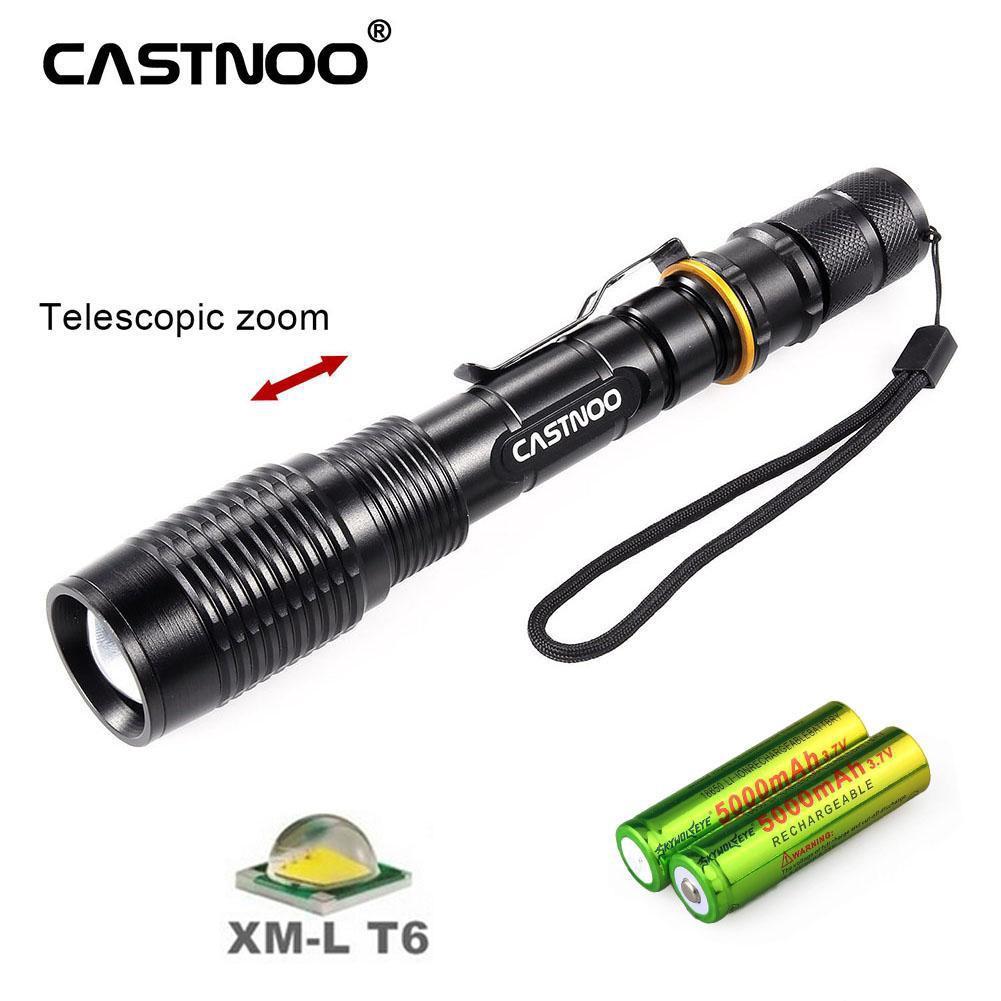 Đèn pin T6 8000LM Castnoo chất lượng cao kèm pin