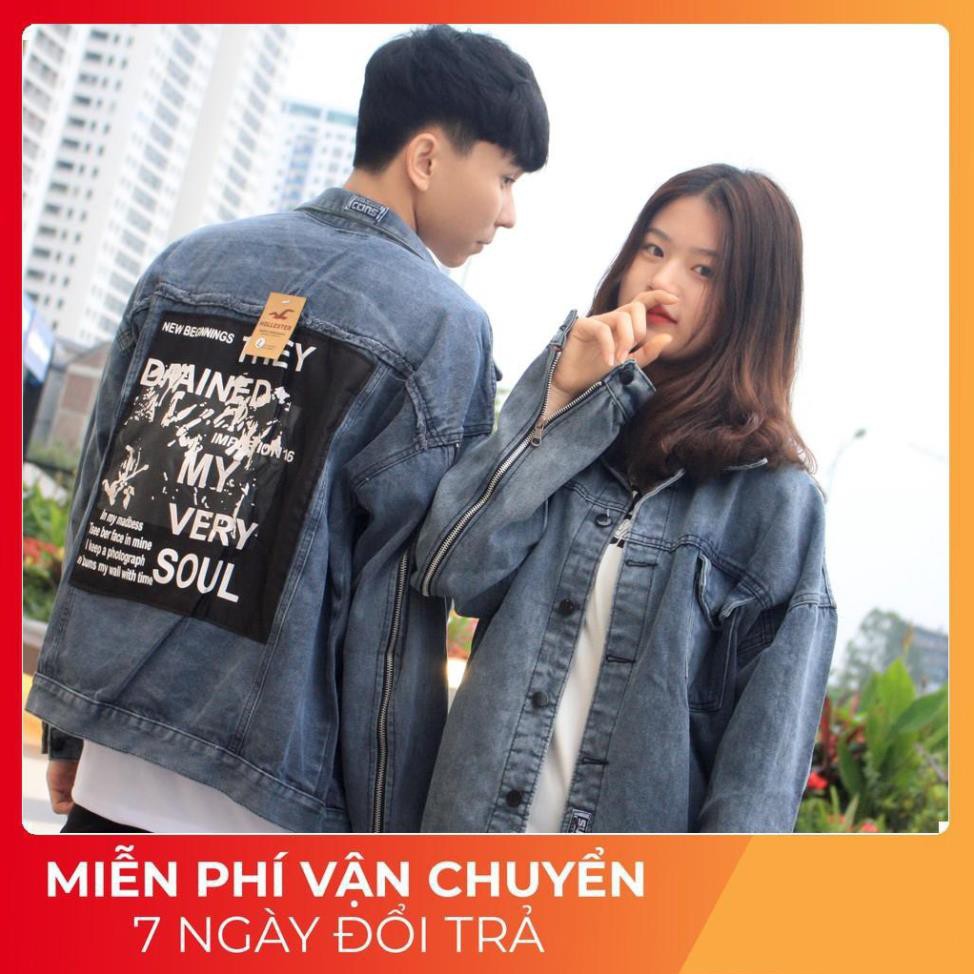Áo Khoác Jeans Đôi Tay Khóa Unisex Cho Cả Nam Và Nữ Vải Jeans Đẹp Và Cá Tính