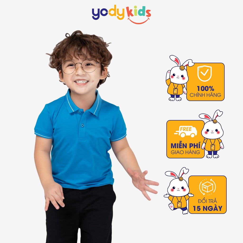 Áo POLO phông trẻ em YODY chất Pima mềm mịn thoáng khí kiểu dáng năng động KID3261