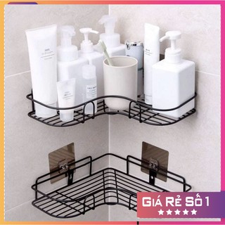 Kệ góc inox dán tường tiện lợi, kệ góc dán tường đa năng