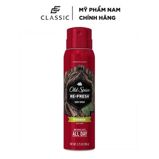 Xịt Khử Mùi Nam Old Spice Timber Refresh Body Spray