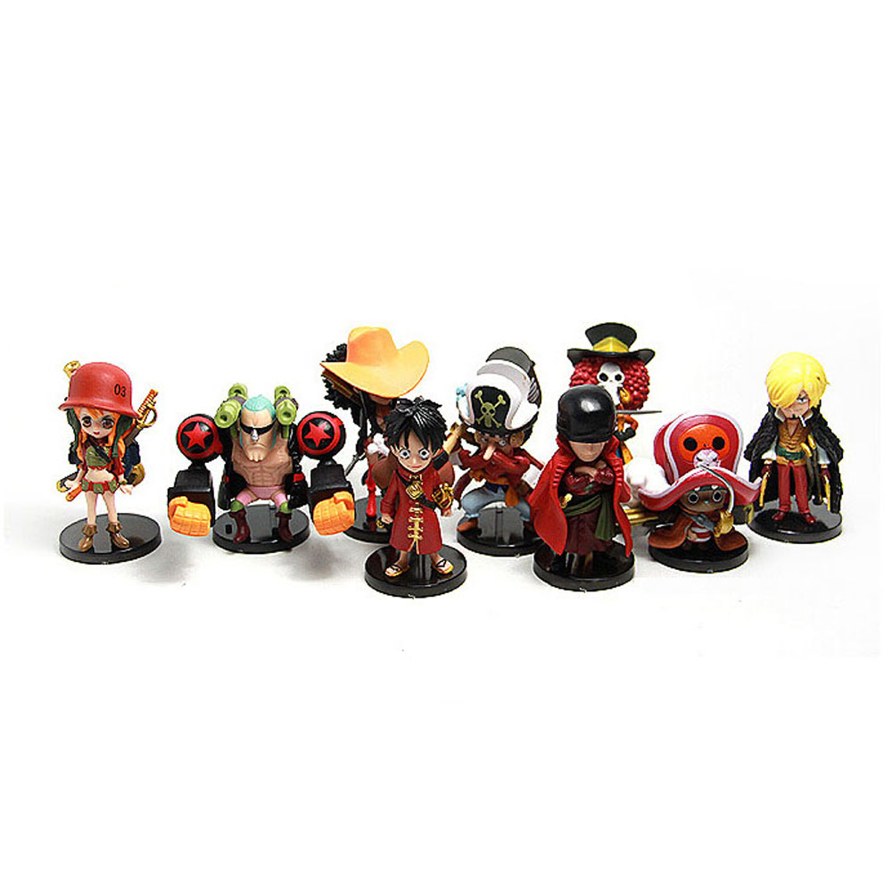 Set 9 Mô Hình Nhân Vật Phim Hoạt Hình One Piece Bằng Pvc