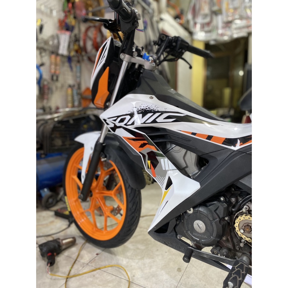 Tem Rời Sonic mẫu zin màu trắng cam đen vàng