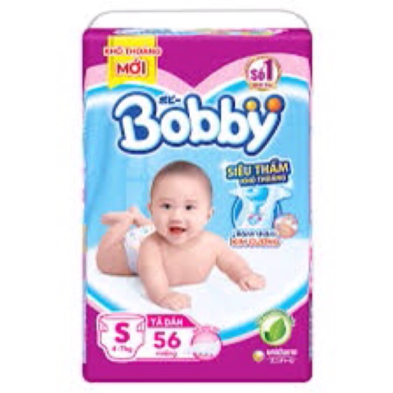 Tã Dán Bobby S(56)Trà Xanh Nhật Bản Tặng Bộ Ăn Dặm/Thêm 8 Miếng Quần M