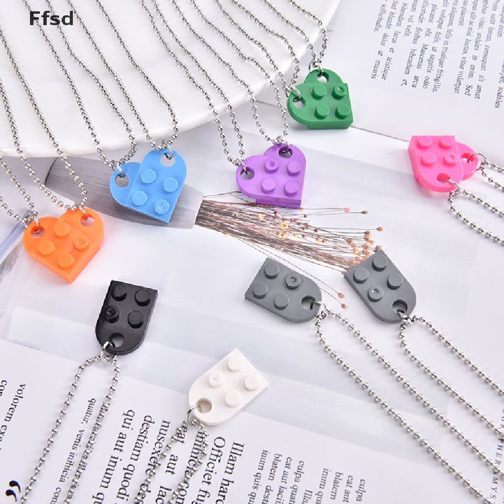{Ffsd} Set 2 Vòng cổ Tình Bạn Mặt Viên Gạch Trái Tim Tình Bạn Dễ Thương Cho Nam Và Nữ