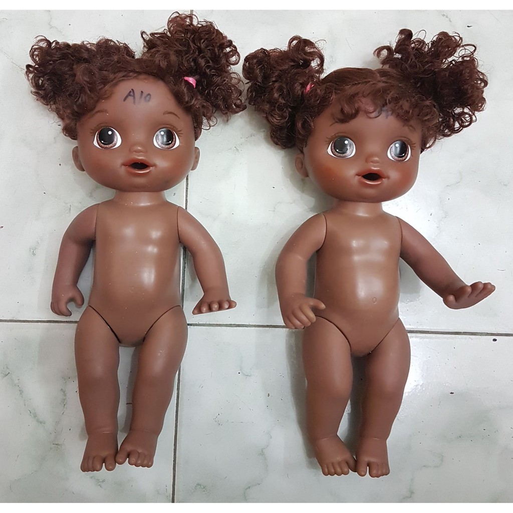 {Xã Lỗ} Búp bê Mỹ Hasbro Baby Alive 32 cm Da Đen Có Tóc - African American Doll