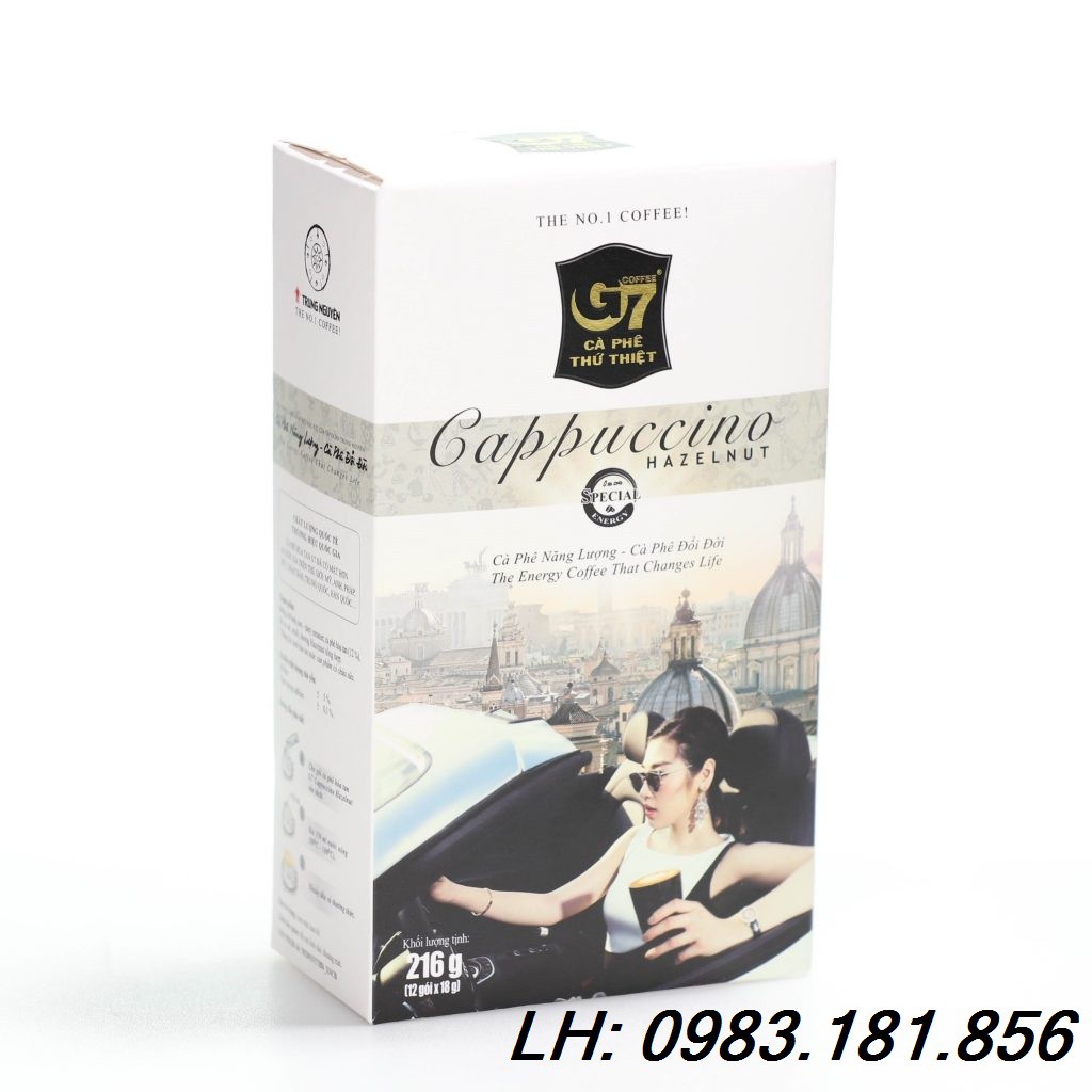 Cà Phê Cappuccino Hương Hazenut Trung Nguyên (hộp 12 gói x 18g/gói)