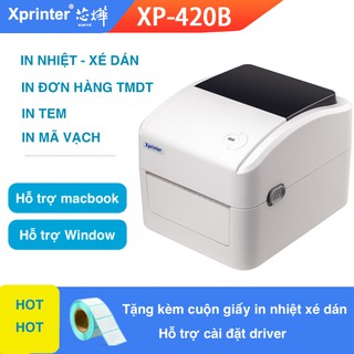 Máy in mã vạch | in đơn hàng thương mại điện tử Xprinter 420B - 425B hỗ trợ máy mac và window