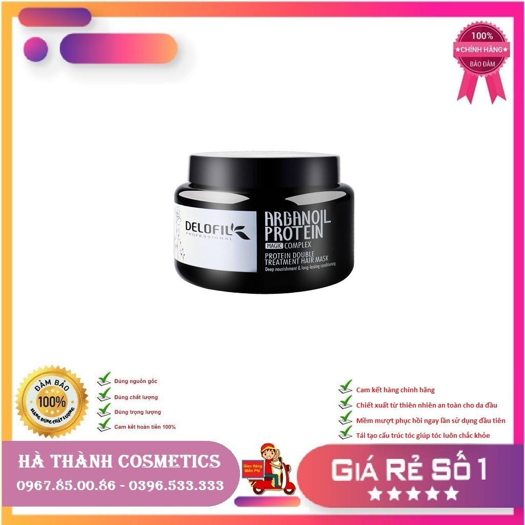 Hấp Phục Hồi Chuyên Sâu Delofil Argan Oil 500ML ⭐ FREESHIP ⭐ Siêu Mềm Mượt ⭐ Giảm Sơ Rối ⭐ Cam Kết Hàng Chính Hãng ⭐