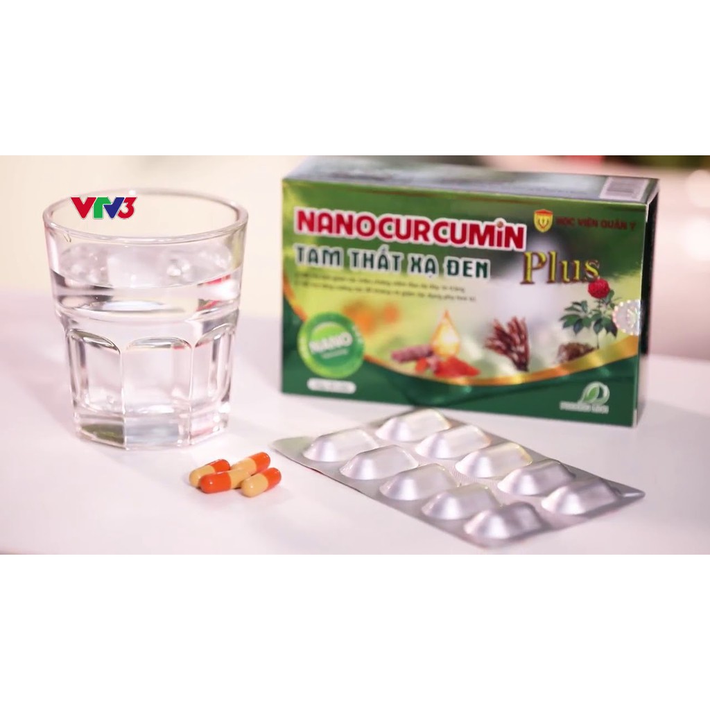 Nano curcumin tam thất xạ đen plus Học viện quân y