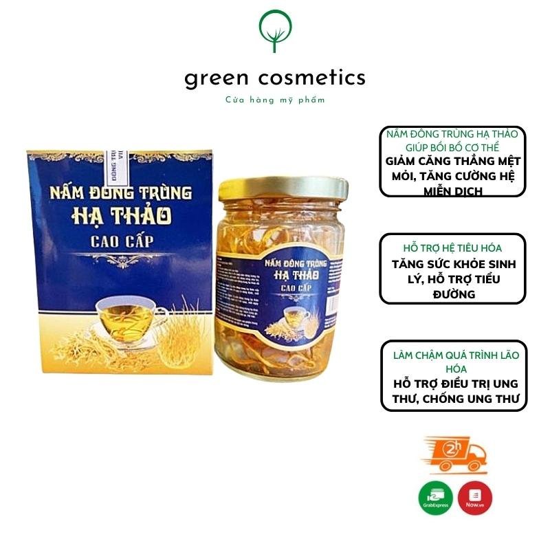 Nấm Đông Trùng Hạ Thảo hộp 10g Cao Cấp Sấy Khô Chống Lão Hóa Đẹp Da Tăng Miễn Dịch