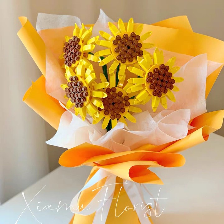 Đồ Chơi Lắp Ráp Hình Bó Hoa Sáng Tạo Trang Trí Nhà Cửa Đẹp Mắt