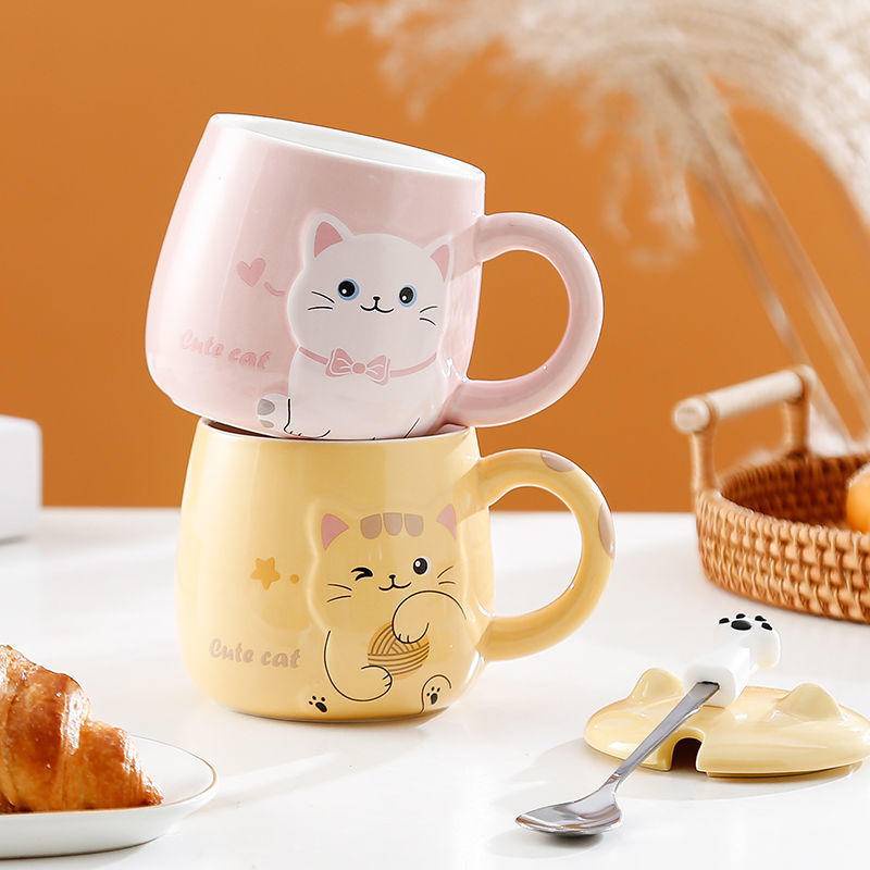 Cốc Sứ Có Nắp Dễ Thương Cún Yêu Con Mèo Cốc Cà Phê  Quà Sinh Nhật Cái Ca Cốc Gốm Cốc Sữa Cốc Quà Tặng Cốc Uống Trà Cafe Ly Quà Sinh Nhật Cốc Nước Cốc Uống Cà Phê